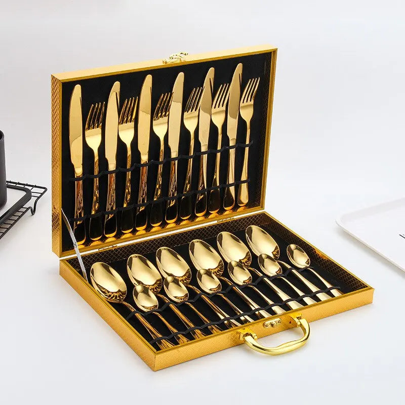 Golden Cutlery Set