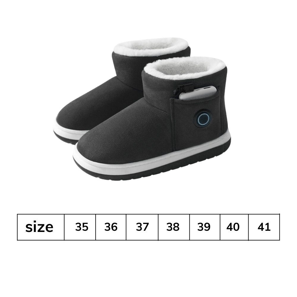 Bottes d’hiver chauffantes au graphène avec température réglable et batterie rechargeable