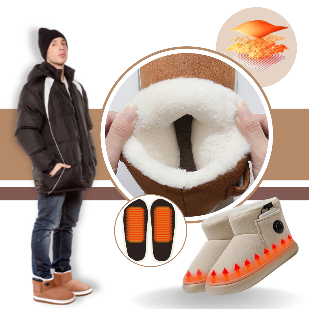 Bottes d’hiver chauffantes au graphène avec température réglable et batterie rechargeable