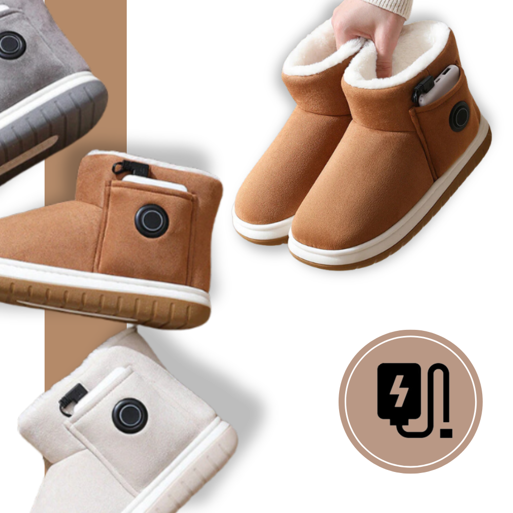 Bottes d’hiver chauffantes au graphène avec température réglable et batterie rechargeable