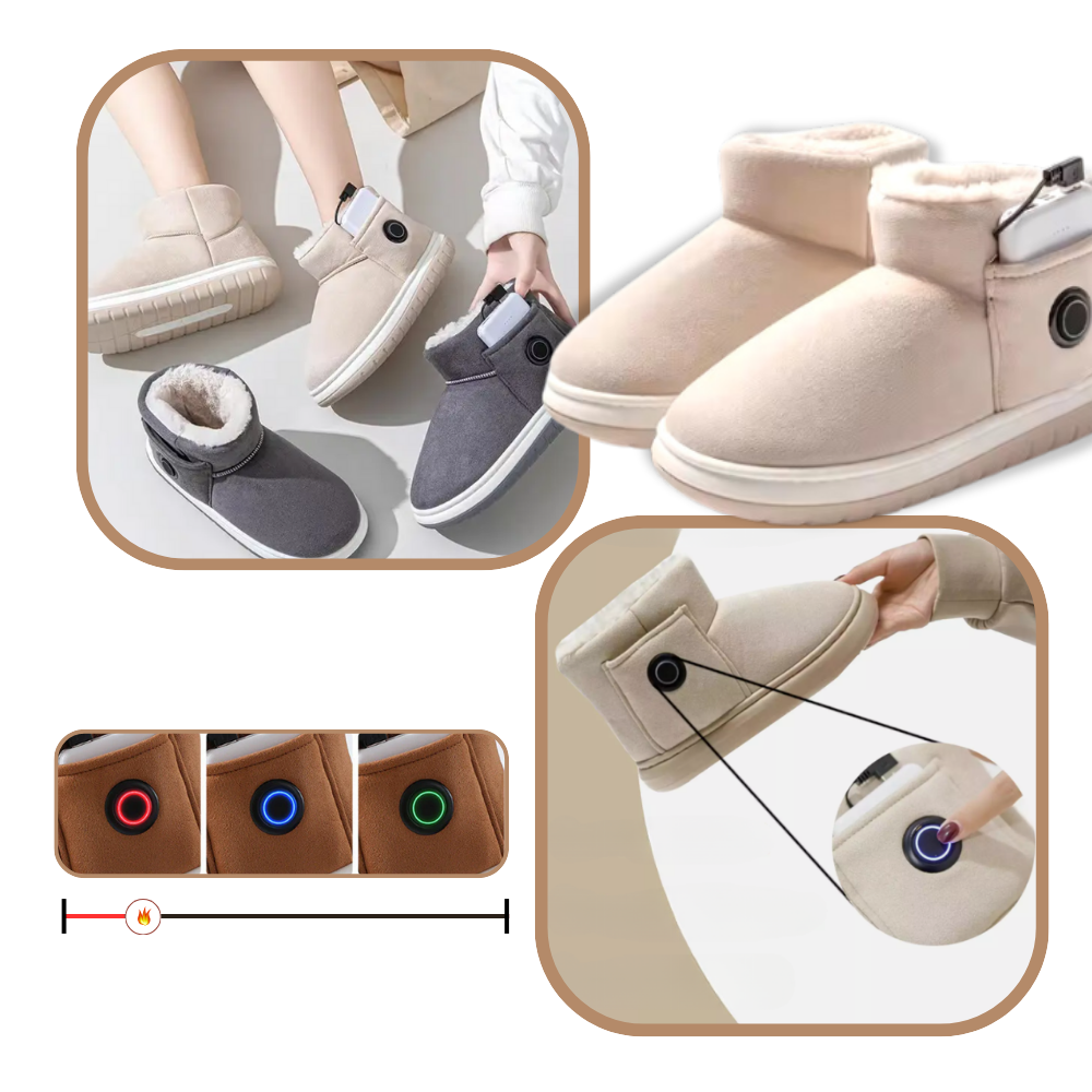 Bottes d’hiver chauffantes au graphène avec température réglable et batterie rechargeable