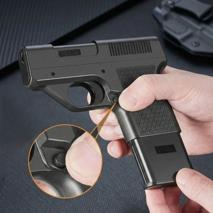 Gun-Shaped Jet Flame Lighter with Secret Storage Compartment