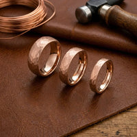 Bague en cuivre martelé