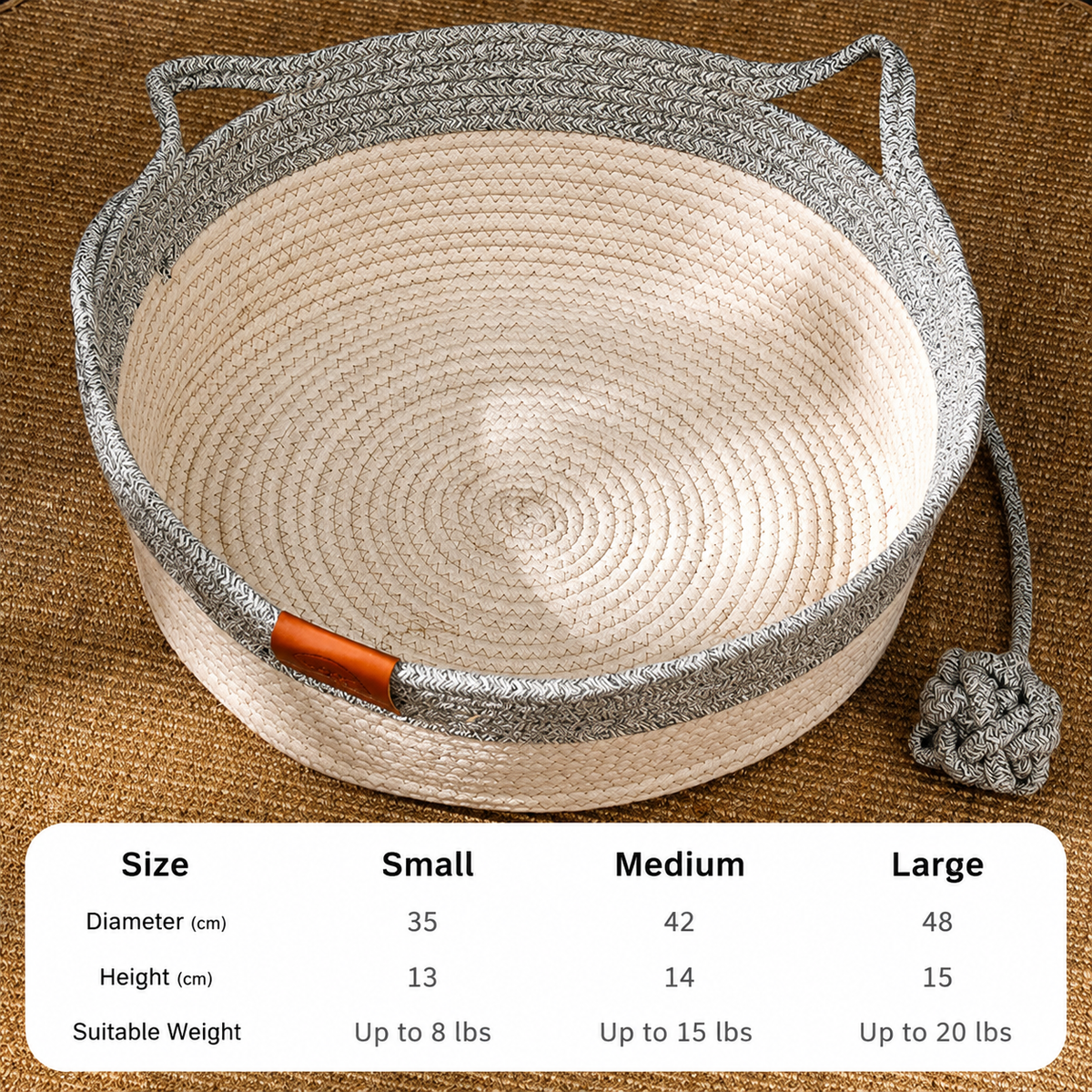 Hand-Woven Cotton Rope Cat Bed