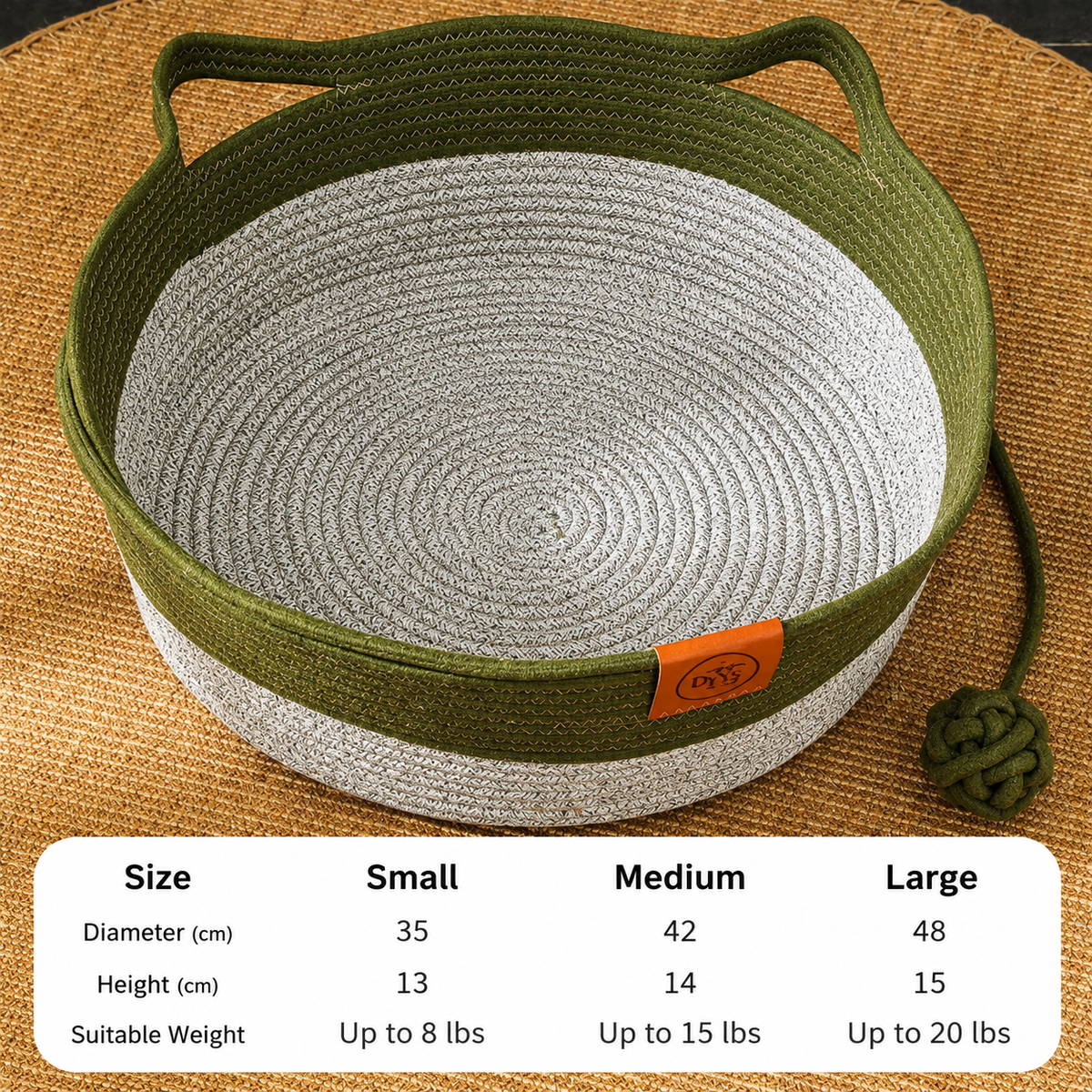Hand-Woven Cotton Rope Cat Bed