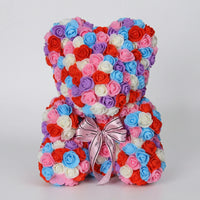 Handmade Artificial Rose Bear