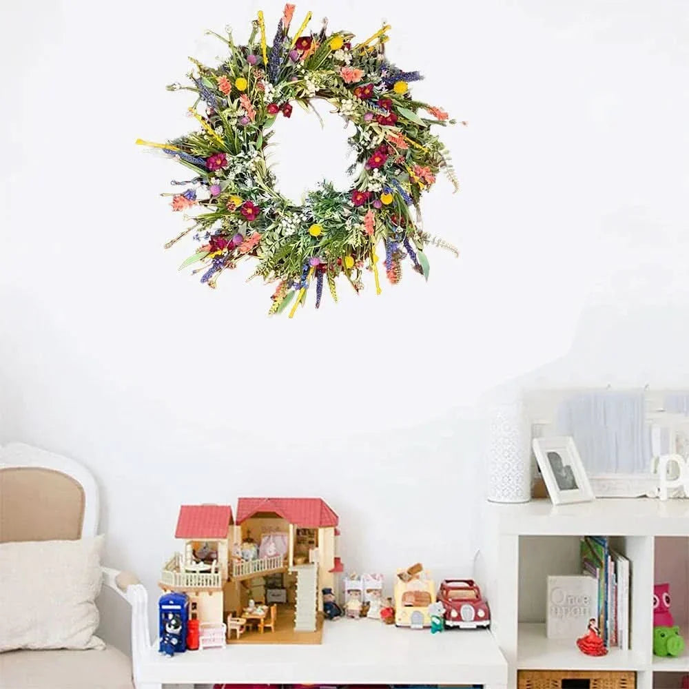 Handmade Floral Door Wreath - Indoor & Outdoor