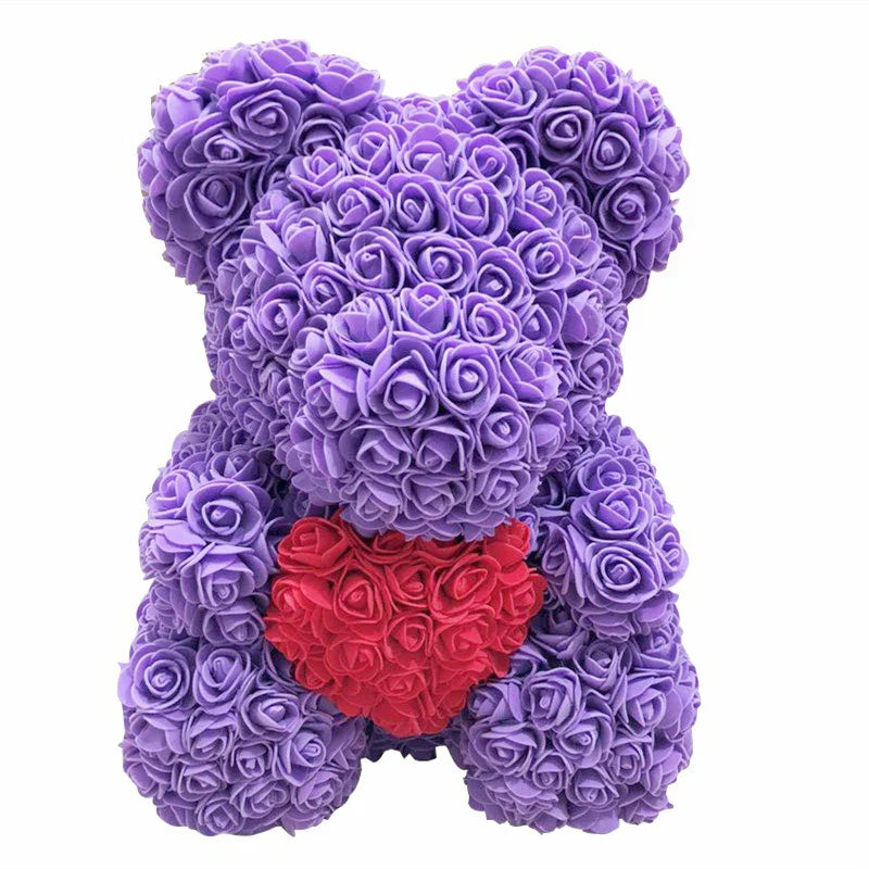 Handmade Romantic Rose Teddy Bear Decoration