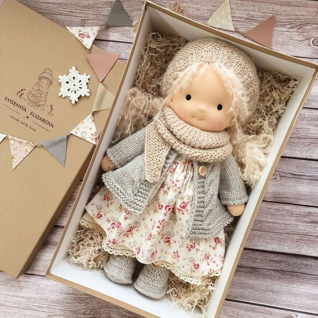 Handmade Waldorf Cotton Cuddle Doll