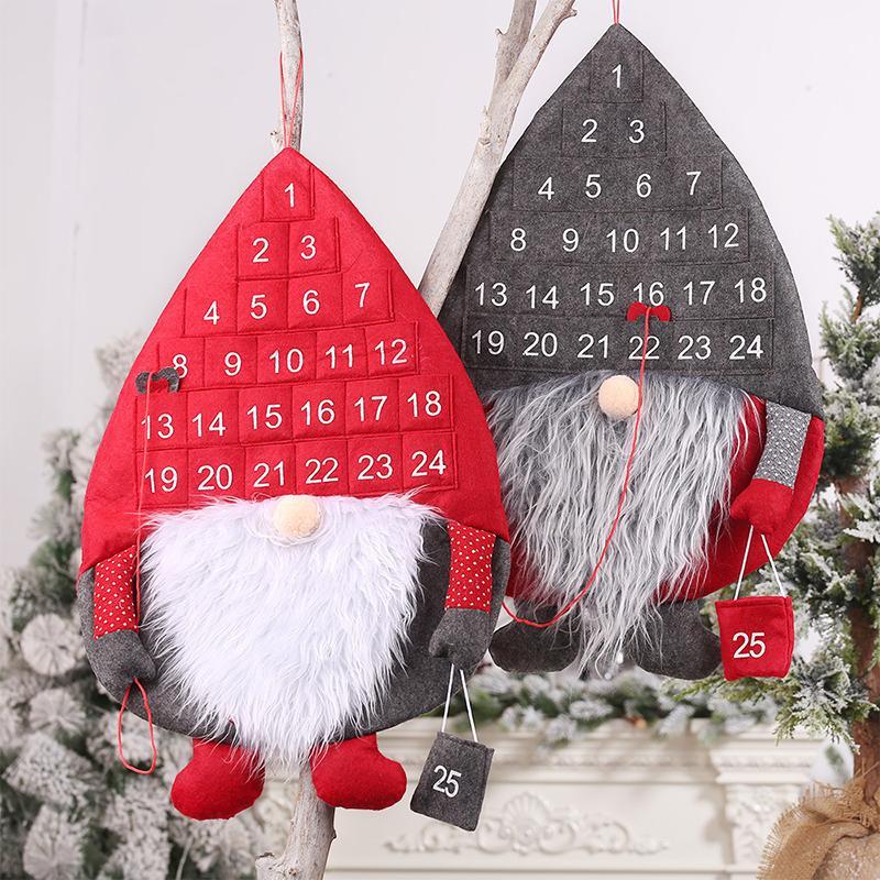 Calendrier de l’Avent suspendu avec compte à rebours du Père Noël