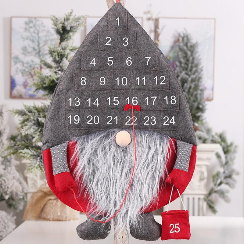 Calendrier de l’Avent suspendu avec compte à rebours du Père Noël