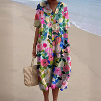 Vestido Midi Floral y Fresco para Mujer