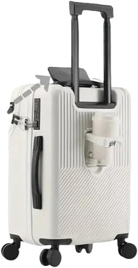 Maleta de Carcasa Dura con Portavasos, Puerto USB y Cerradura TSA