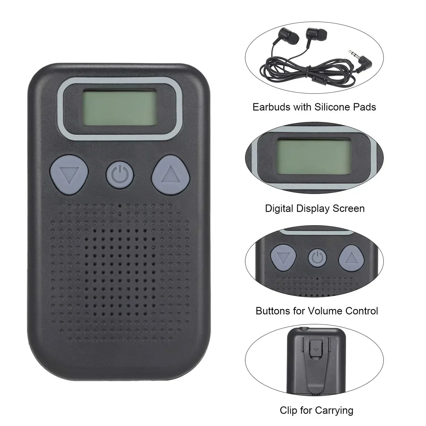 Amplificateur de son pour aide auditive – Amplificateur auditif intra-auriculaire à piles avec écouteurs pour seniors et adultes
