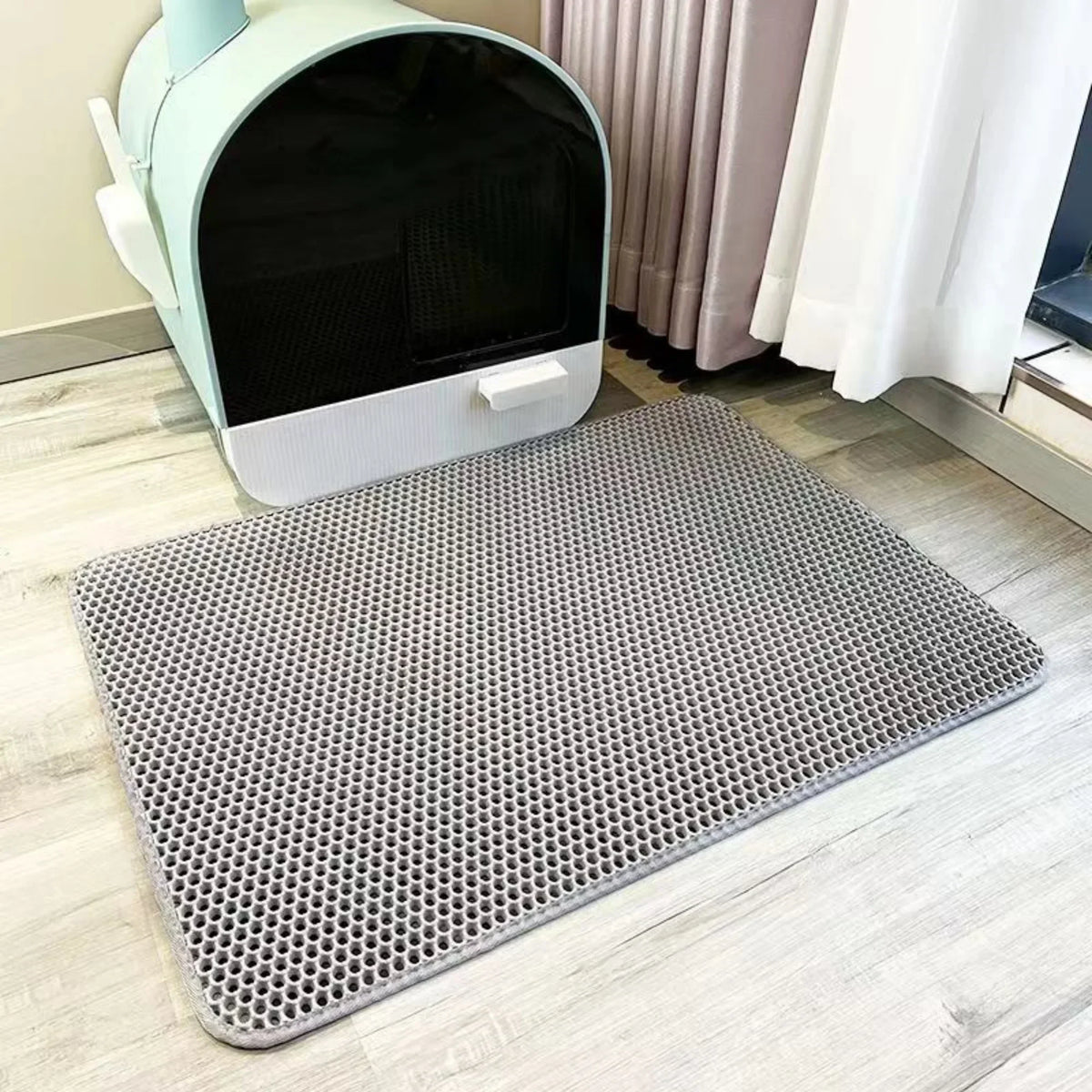 Heavy-Duty Dual-Layer Waterproof Pet Litter Mat Floor Protector