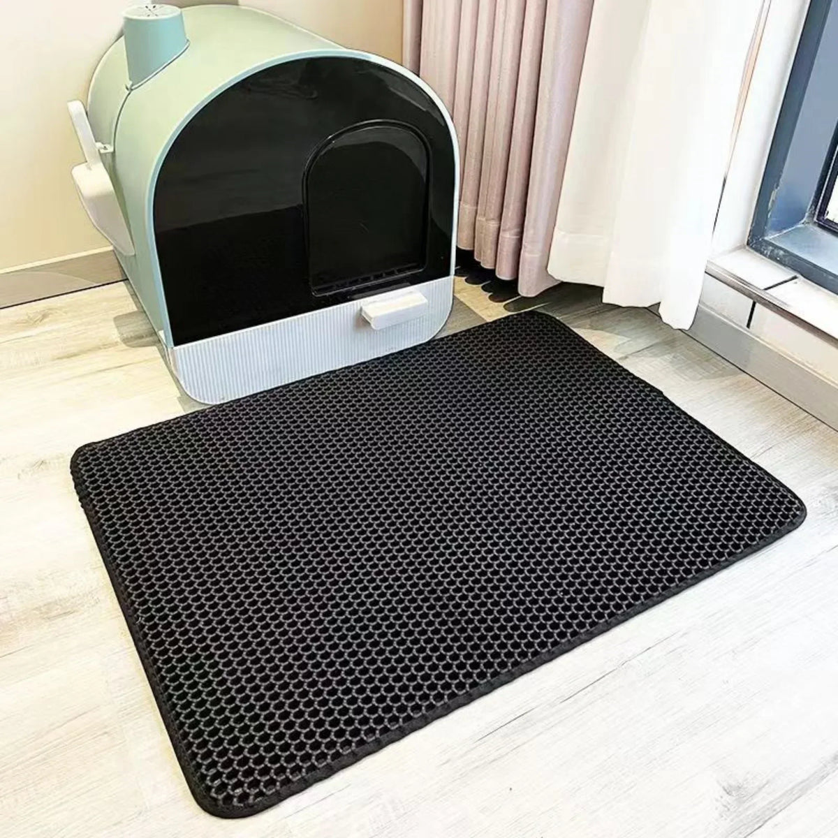 Heavy-Duty Dual-Layer Waterproof Pet Litter Mat Floor Protector