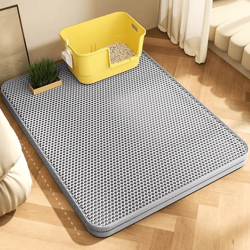 Heavy-Duty Dual-Layer Waterproof Pet Litter Mat Floor Protector