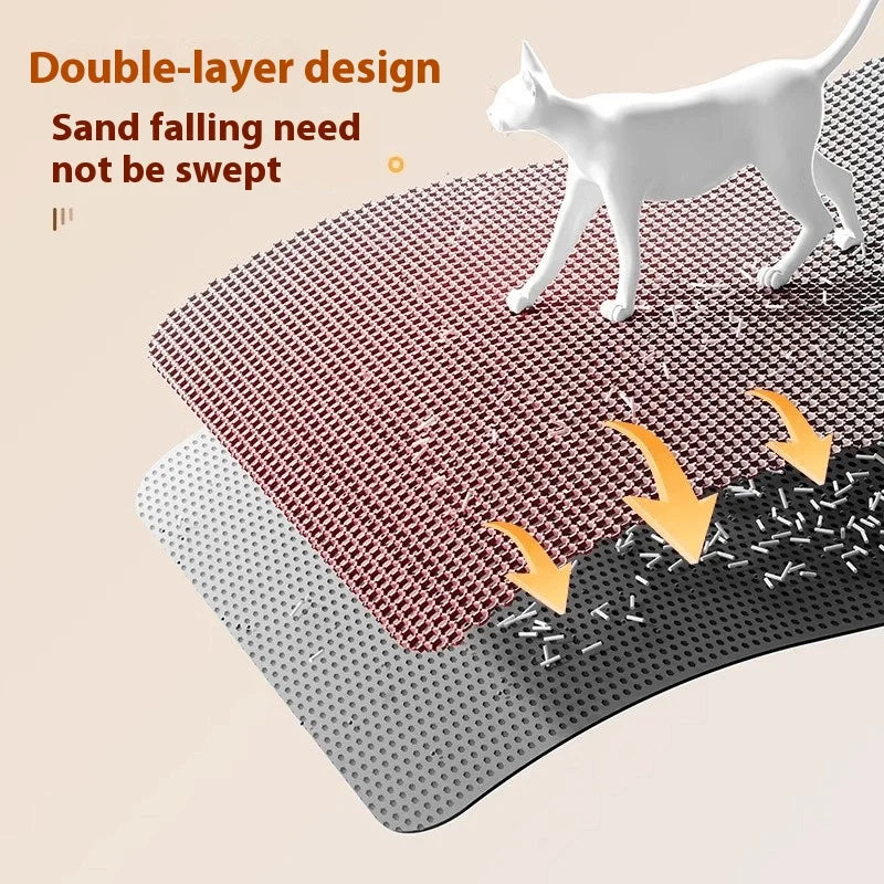 Heavy-Duty Dual-Layer Waterproof Pet Litter Mat Floor Protector