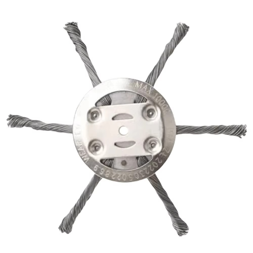 Heavy-Duty Wire Brush Head for Grass Trimmers