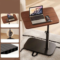 Height-Adjustable Rolling Laptop Desk with 360° Swivel Tabletop, 45–80 cm, 30 kg Capacity
