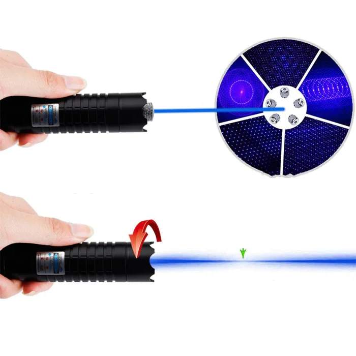 Lampe torche laser bleue tactique haute puissance