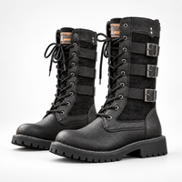 High-Top Motorcycle Boots