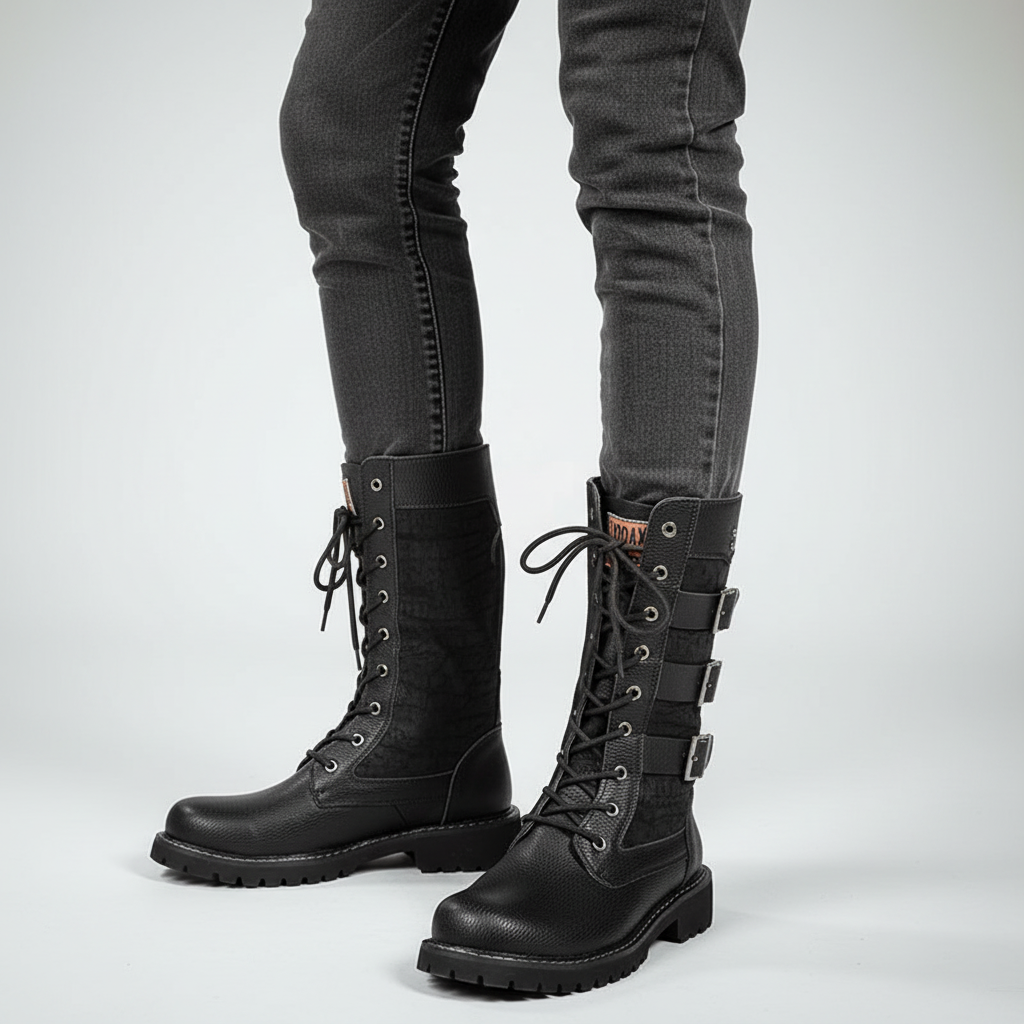 High-Top Motorcycle Boots