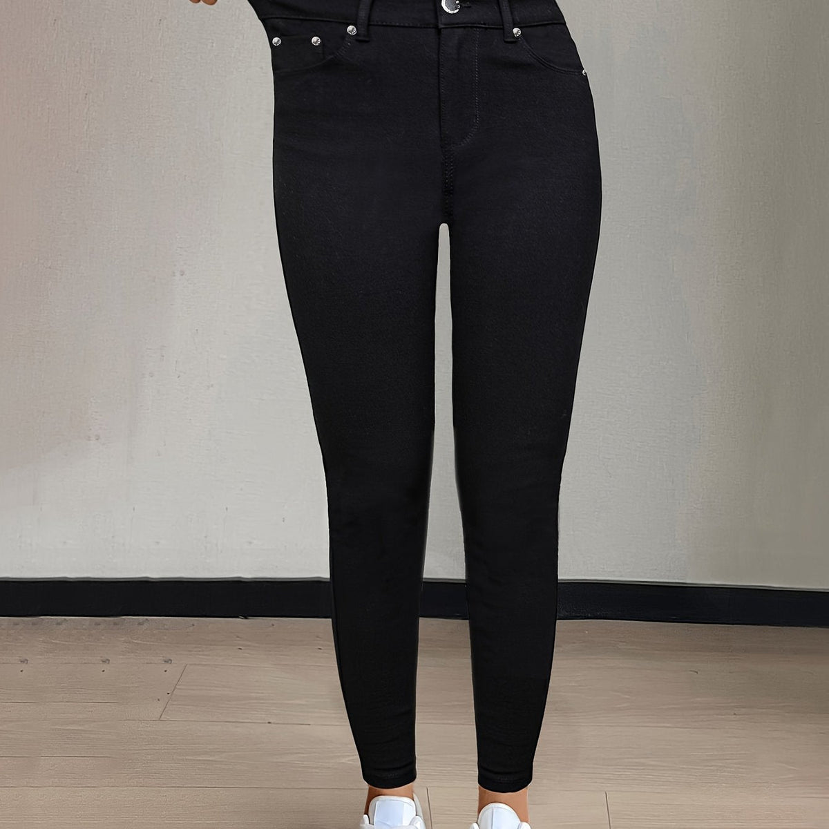 High-Waist Skinny Jeans