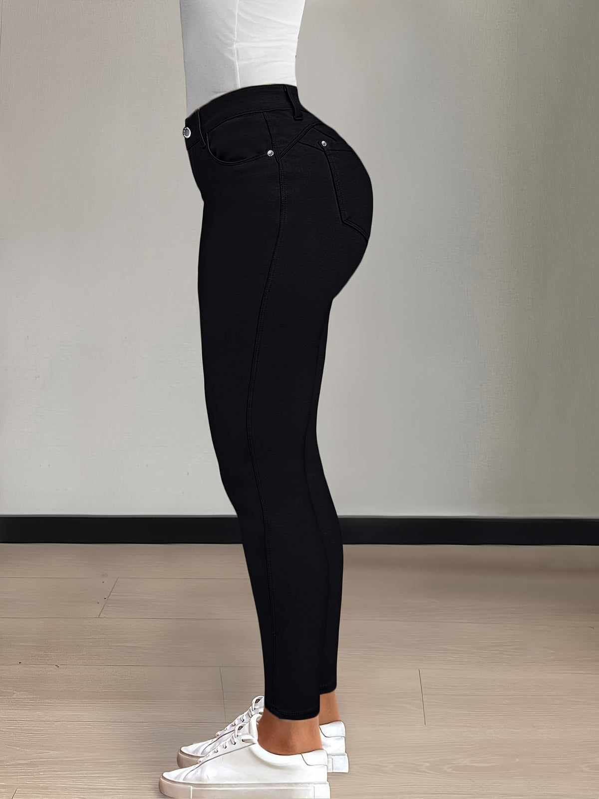 High-Waist Skinny Jeans
