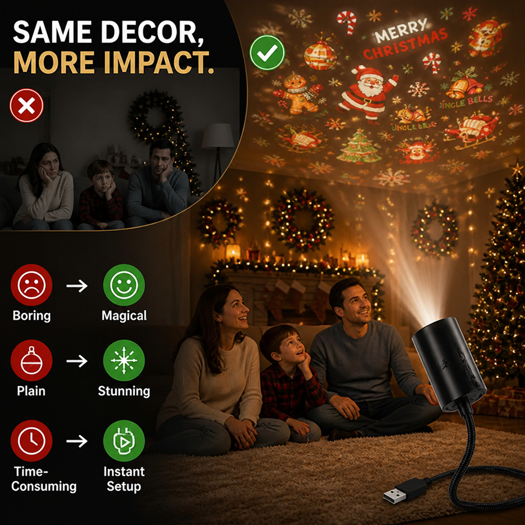 Projecteur de lumières de fête - Des scènes festives instantanées pour chaque pièce