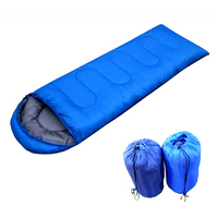 Sac de couchage à capuche avec fermeture éclair sur toute la longueur, pour le camping et la randonnée