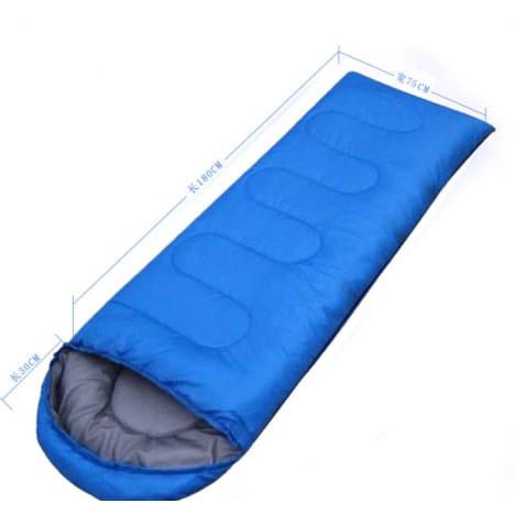 Sac de couchage à capuche avec fermeture éclair sur toute la longueur, pour le camping et la randonnée