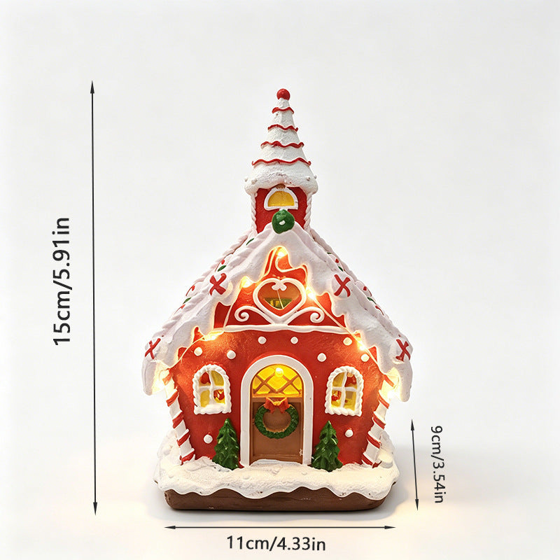 Illuminated Christmas Village Decoration with Moving Figures
