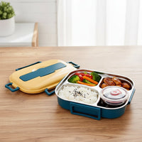 Boîte à lunch bento isotherme en acier inoxydable avec compartiments séparés et bol avec couvercle