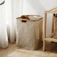 Foldable Cotton-Linen Storage Bin with Japanese Style