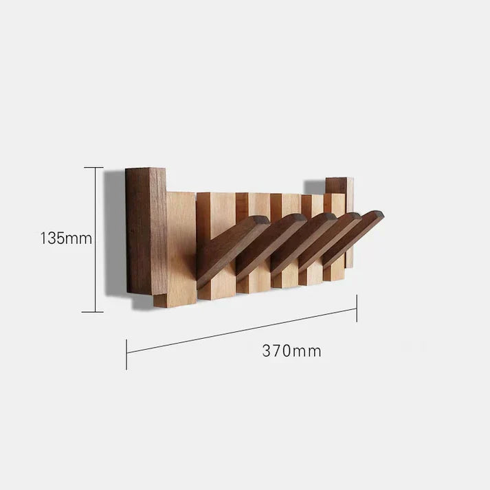 Kaeluo Wood Piano Coat Rack Wall Hanger for Coats Hats and Scarves