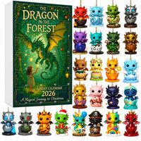 Kids' Advent Calendar - 24 Baby Dragon Acrylic Christmas Tree Ornaments
