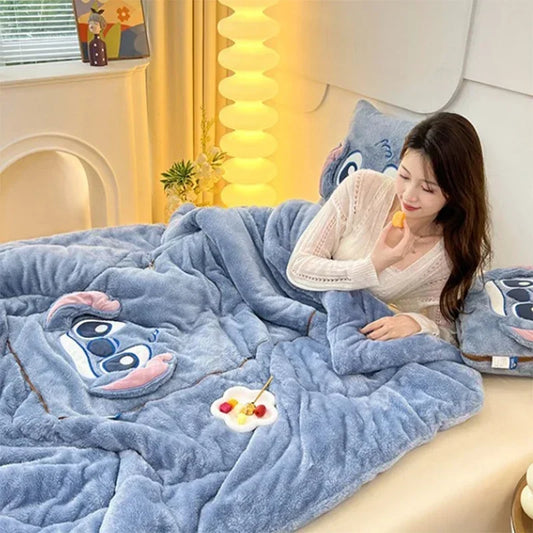 Kramgo Soft Blanket and Cushion Set - For Warmth and Coziness