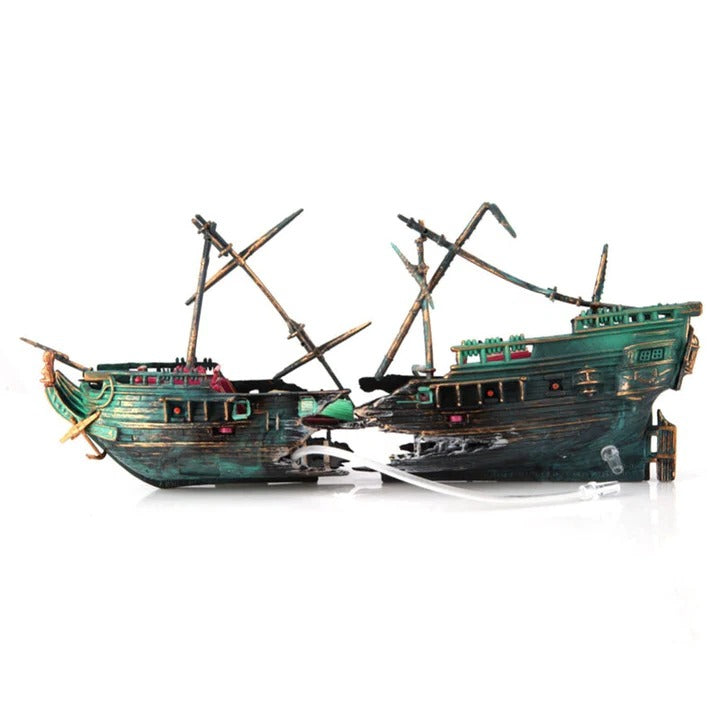 Large Shipwreck Aquarium Ornament
