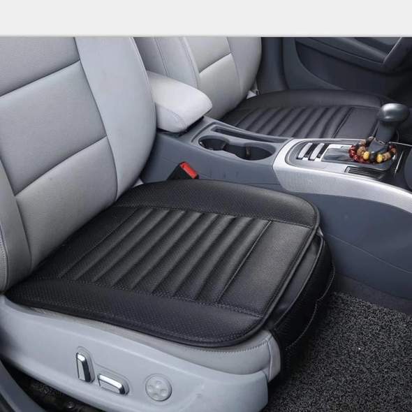 Leather Car Seat Cushion with Bamboo Charcoal for Front or Rear Seats