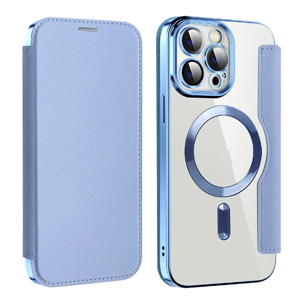 Leather Magnetic Flip Case for iPhone 11-14 Series - Image 1