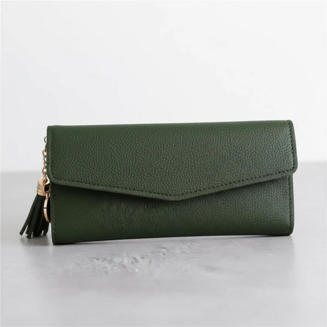 Portefeuille en cuir - style western, avec compartiments pratiques et forme fine