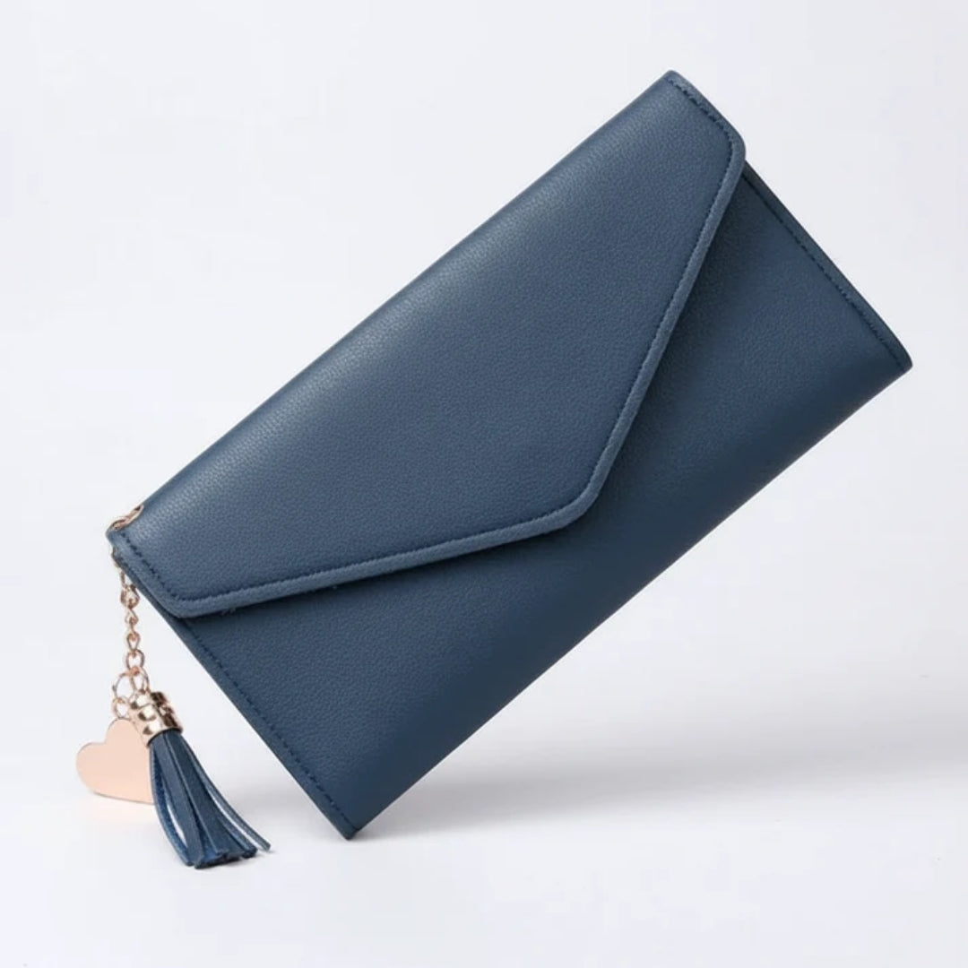 Portefeuille en cuir - style western, avec compartiments pratiques et forme fine