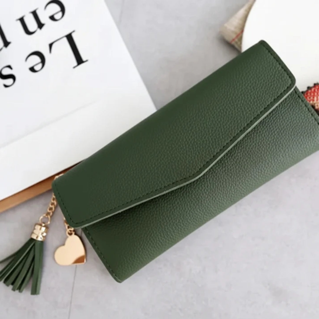 Portefeuille en cuir - style western, avec compartiments pratiques et forme fine