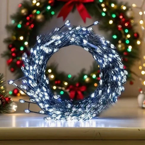 LED Cluster String Lights with Remote Control and 8 Modes