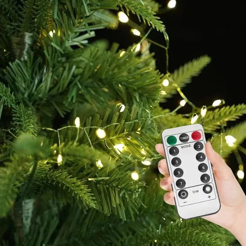LED Cluster String Lights with Remote Control and 8 Modes