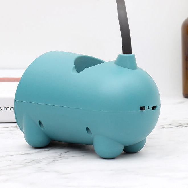 LED Desk Lamp Rabbit with Pen Organizer – Touch Control and USB Charging for Girls