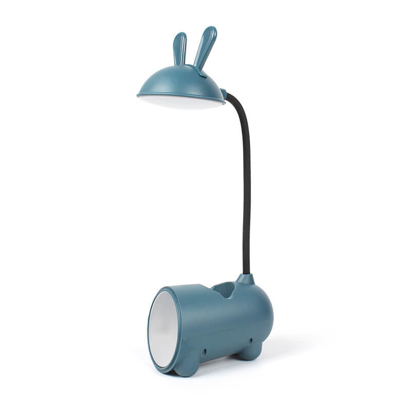 LED Desk Lamp Rabbit with Pen Organizer – Touch Control and USB Charging for Girls