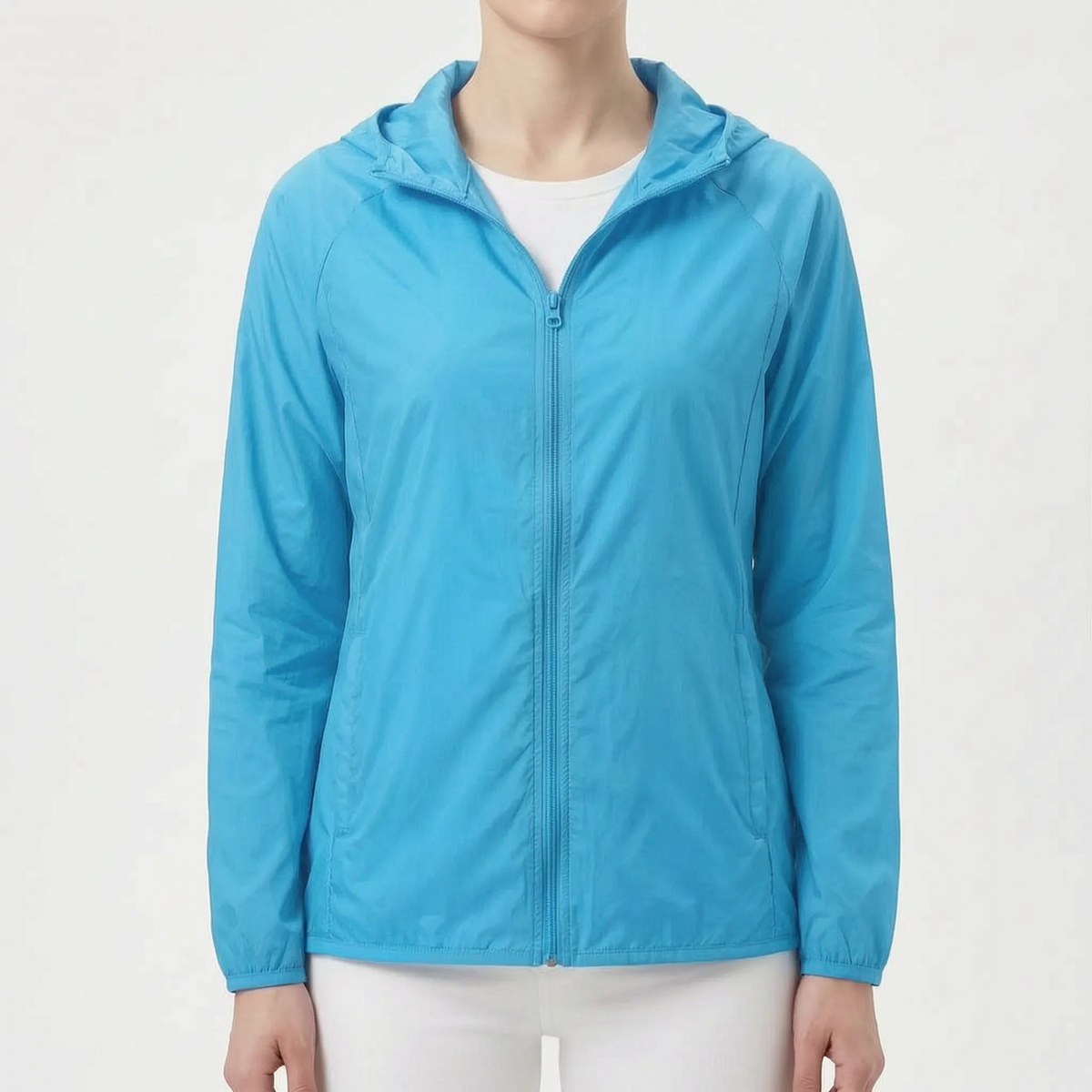 Lightweight Hooded Windbreaker Jacket