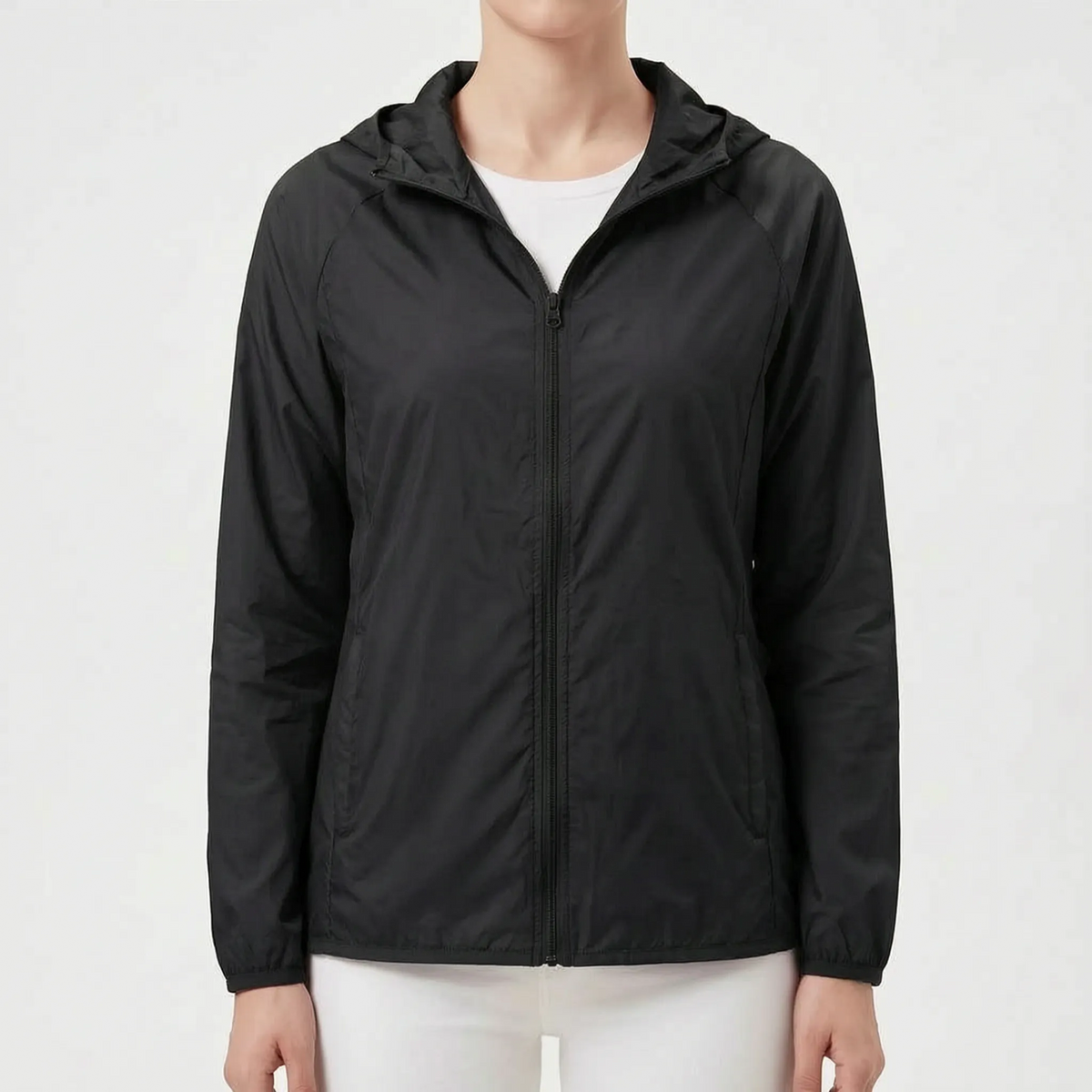 Lightweight Hooded Windbreaker Jacket